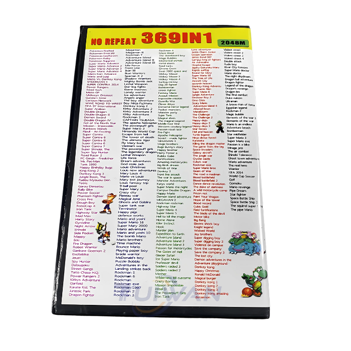 369in1 game list for gba