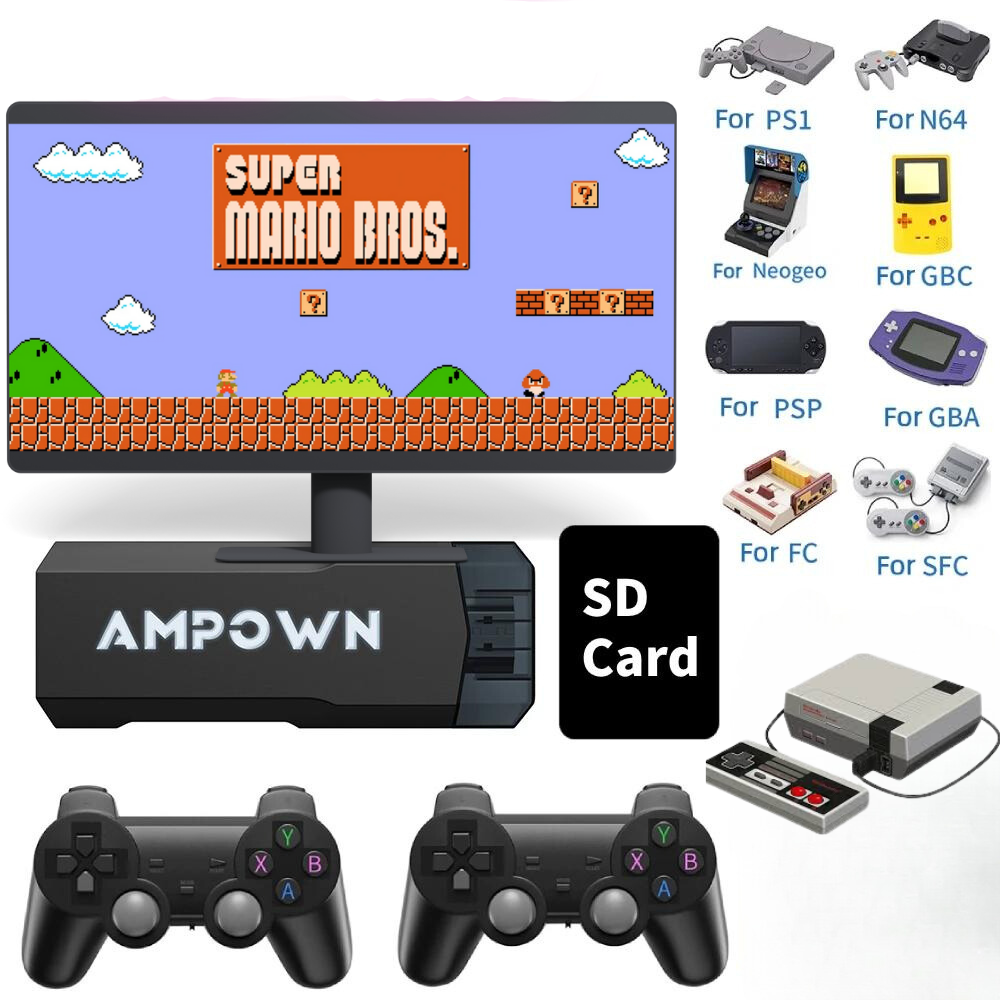 GameStick 4K Retro-Konsole – Super Mario, Donkey Kong, über 40.000 Spiele | NES, SNES, GBA, PS1