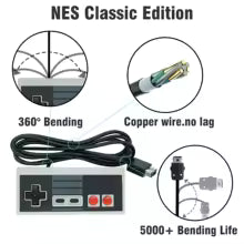 Mando Mini NES Clásico: Mando con cable para NES Classic Edition (Puente Mini NES)
