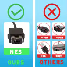 Mando Mini NES Clásico: Mando con cable para NES Classic Edition (Puente Mini NES)