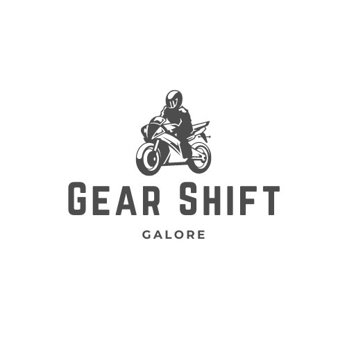 Gear Shift Galore logo: Biker emblem with the brand name.