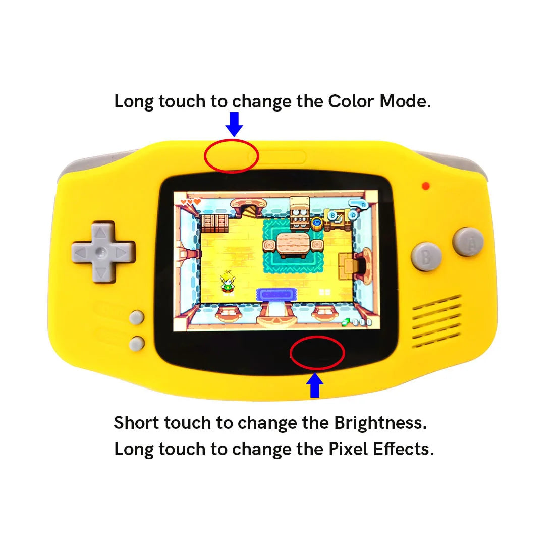 GBA IPS LCD V5 Laminiertes Bildschirm-Kit (720×480) mit Hülle