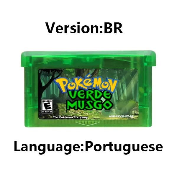 Nintendo GBA Game Cartridge pokemon verde musgo