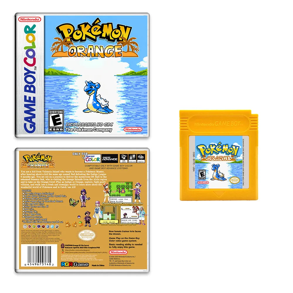 Pokemon Orange GBC GBA-Spielkarte, verpackte US-Version