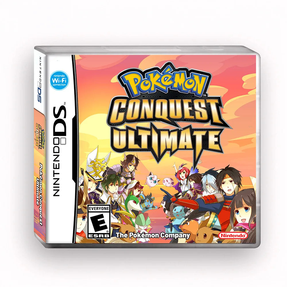 Pokemon Conquest Ultimate NDS Game Card With Box US Version English for Ds/dsi/3ds