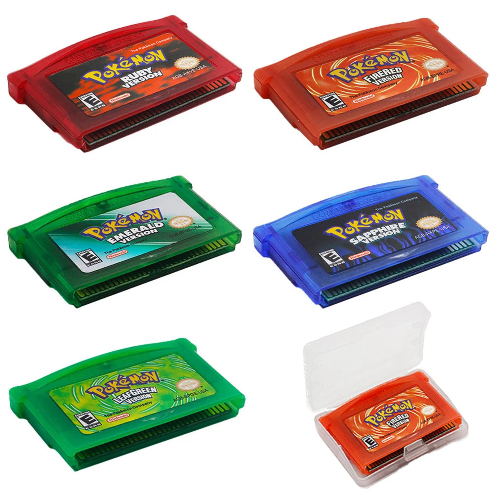 Nintendo GBA Game Cartridge : Pokemon Series Ruby - LeafGreen - FireRed- Emerald - saphire