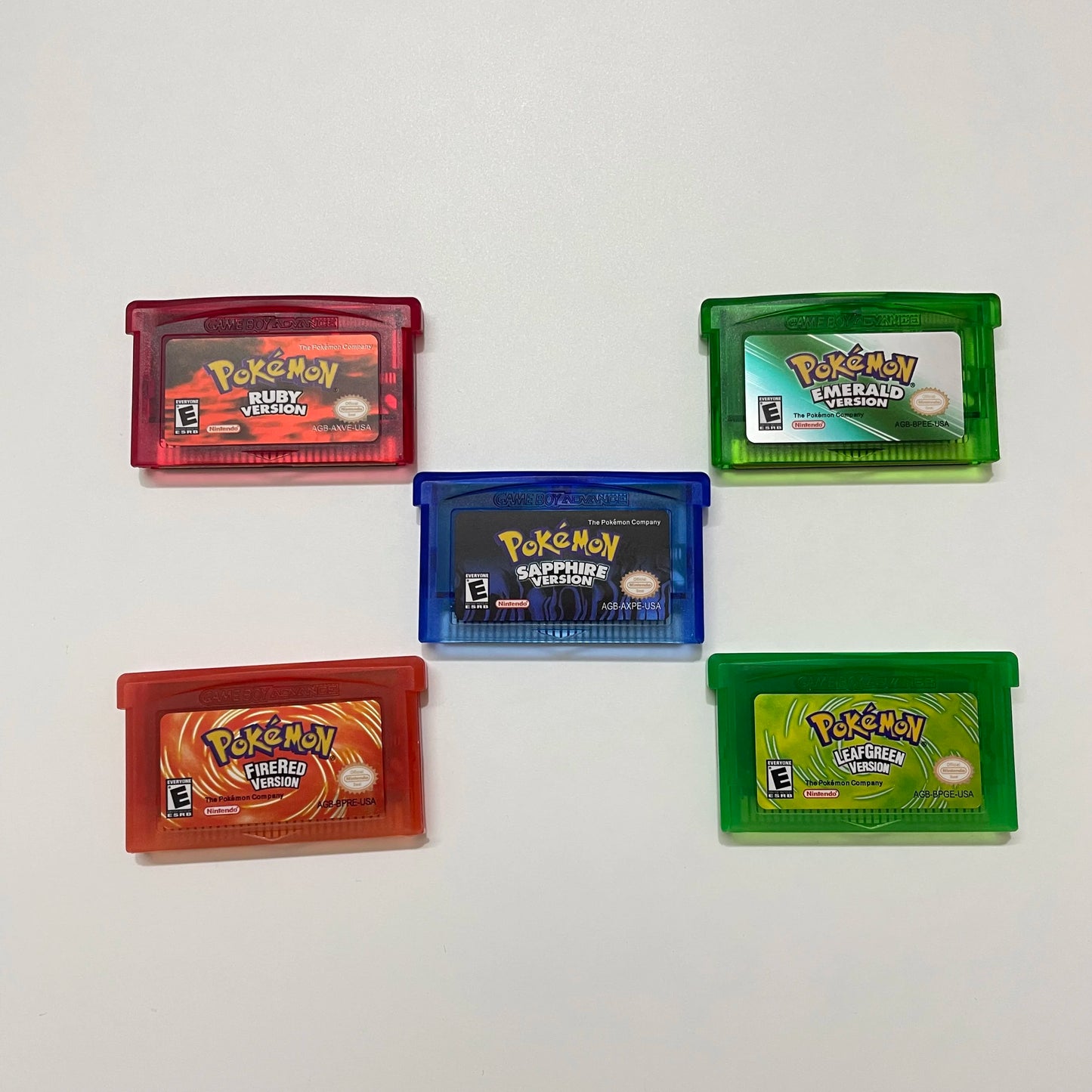 Nintendo GBA-Spielekassette: Pokemon-Serie Rubin – Blattgrün – Feuerrot – Smaragd – Saphir