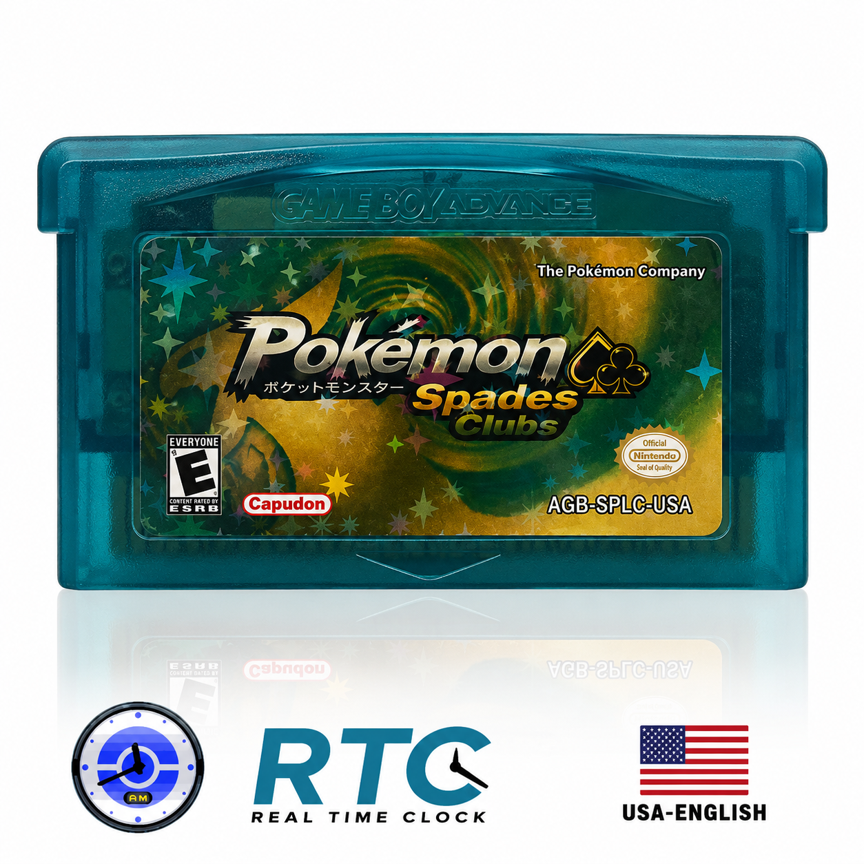 Pokémon Spades & Clubs RTC- Gameboy Advance GBA
