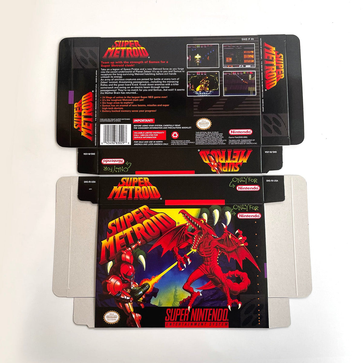 Super Metroid SNES Cartridge with Box | Super Nintendo