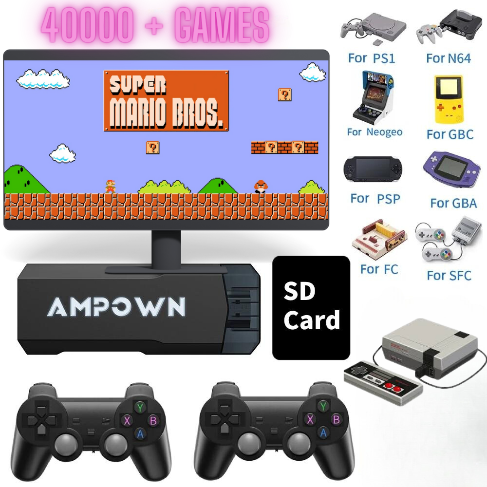 2024 Best Handheld Console All games in one portable HDMI Console - Built In 40000 Games NES SNES N64 PS1 PSP SFC