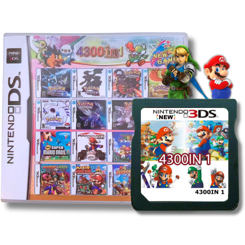 4300 in 1 DS Game Card for Nintendo DS/DS Lite/DSi/3DS - Ultimate Multi-Game Cartridge All NDS Games IN one cartridge