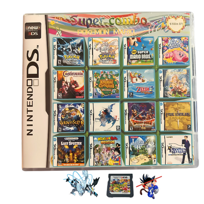 510-in-1 Super Combo DS-Spielemodul – Pokémon, Mario, Dragon Ball und mehr | für Nintendo DS/DSi/3DS/2DS