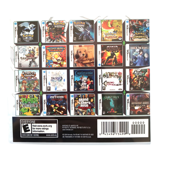 510-in-1 Super Combo DS-Spielemodul – Pokémon, Mario, Dragon Ball und mehr | für Nintendo DS/DSi/3DS/2DS