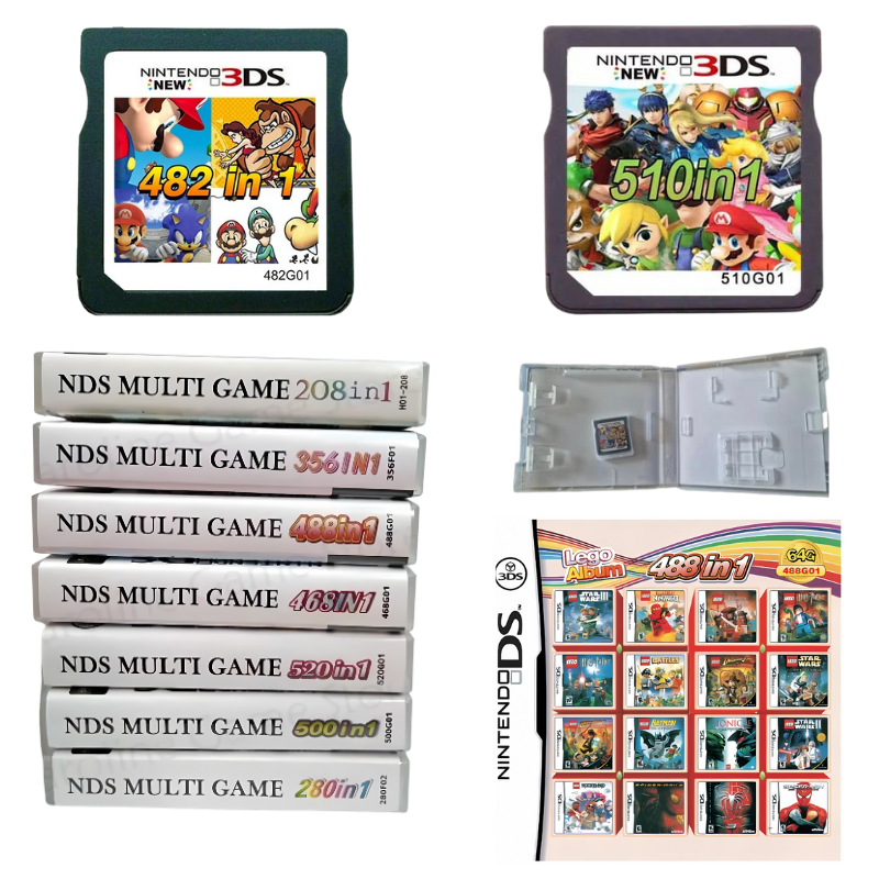 ALL Nintendo Games Combination in 1 NDS Card 482 IN 1 208 IN 1  and many more Support all DS Systems - Multi Languages