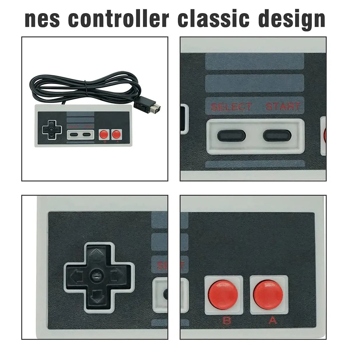 Classic Mini NES Controller – Wired Gamepad for NES Classic Edition (Mini NES Port)