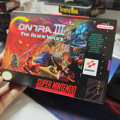 Contra III: The Alien Wars SNES Cartridge with Box