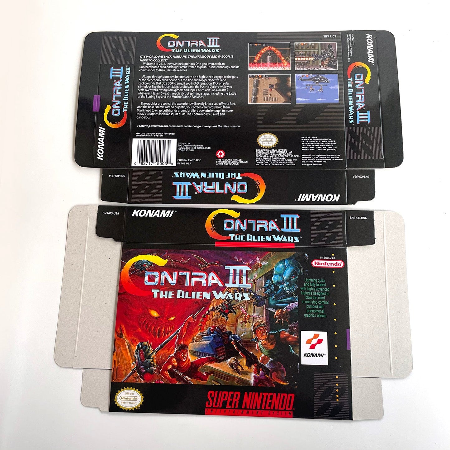 Contra III: The Alien Wars SNES Cartridge with Box