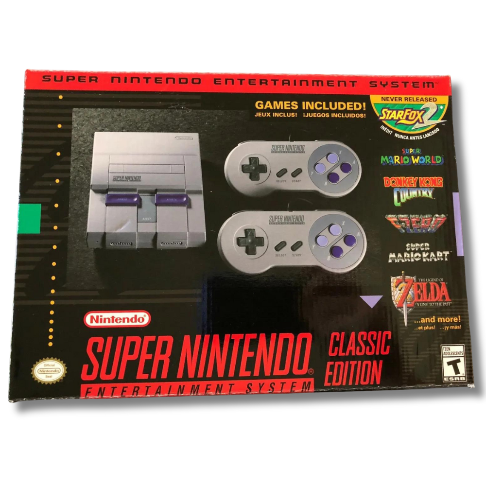 Sistema de entretenimiento Super Nintendo: SNES Classic Edition con 21 juegos integrados 