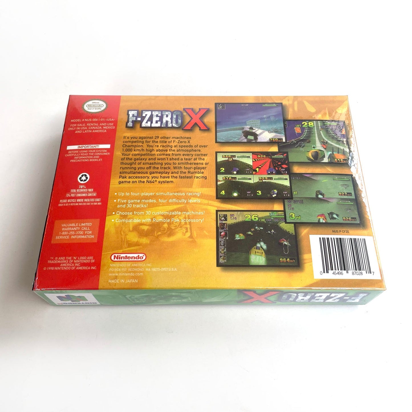 F-Zero X – Nintendo 64 Cartridge with Box