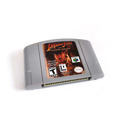 Indiana Jones Infernal Machine Nintendo 64 cartridge front view