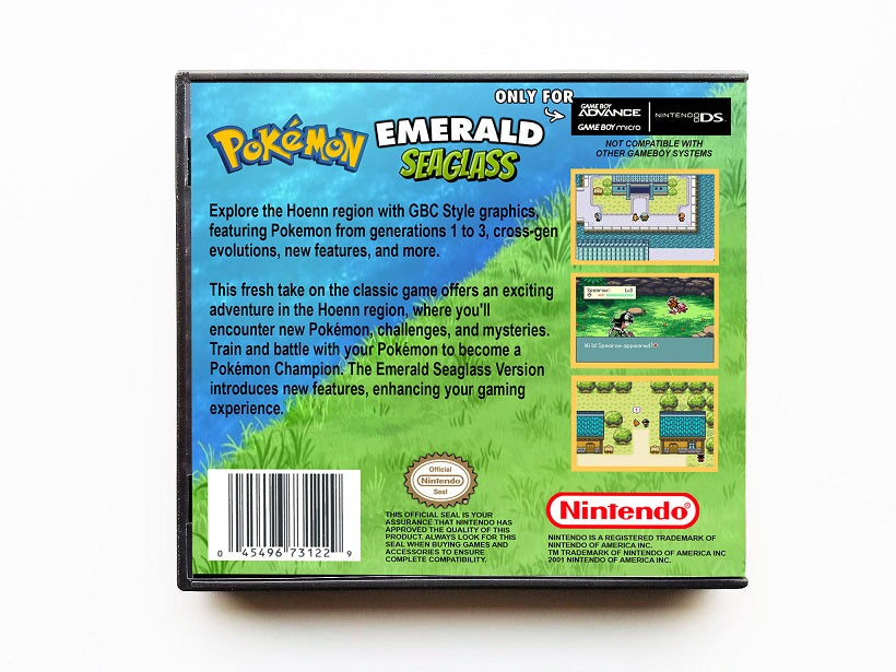 Pokémon Esmeralda SeaGlass - Gameboy Advance GBA