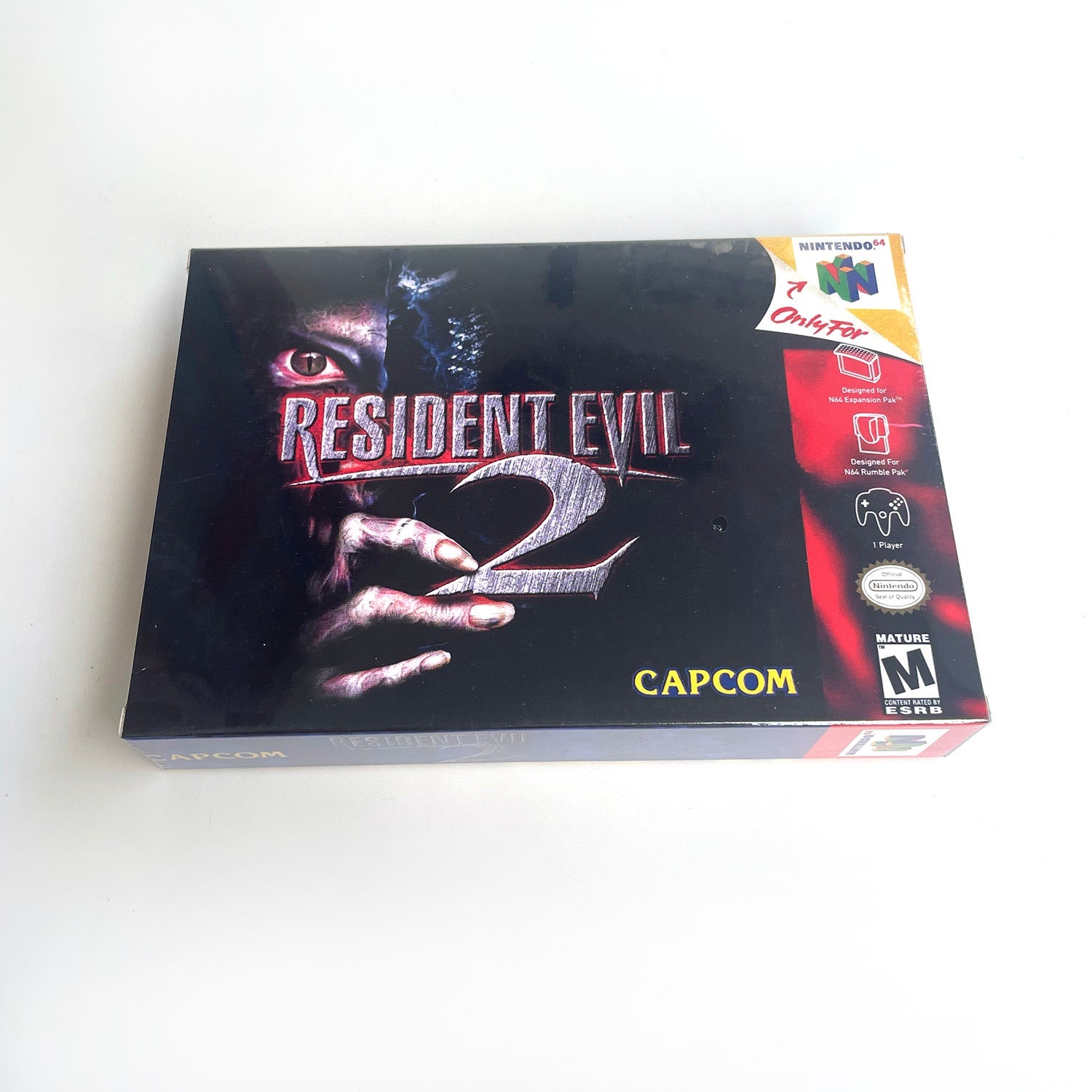 Resident Evil 2 Nintendo 64 box front cover artwork