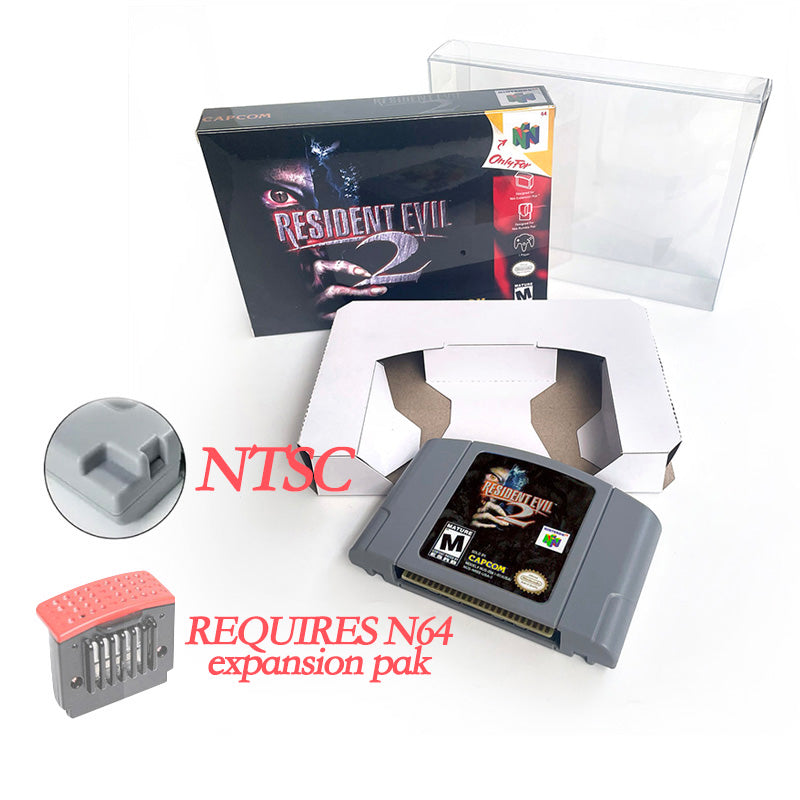 Resident Evil 2 N64 cartridge with box NTSC version requires expansion pak complete set