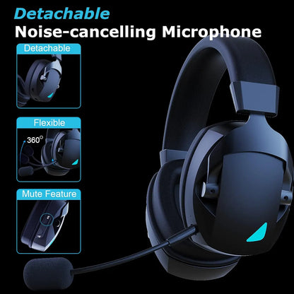 Wireless Gaming Headset with Noise-Cancelling Mic | PC, PS4, PS5, Switch