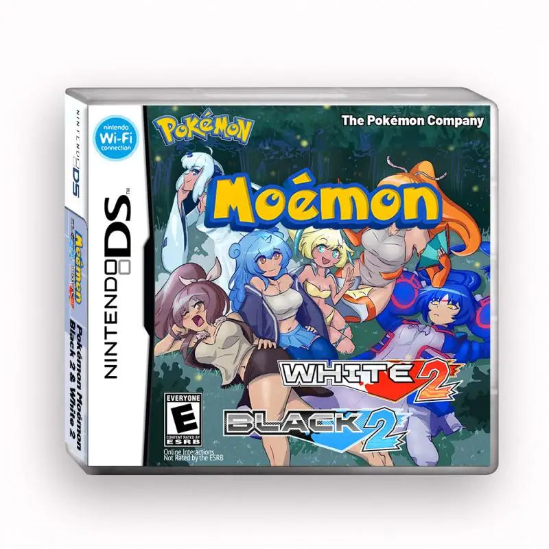 Tarjeta de juego Nintendo Pokemon Moemon Black 2 &amp; White 2 NDS con versión en caja en inglés