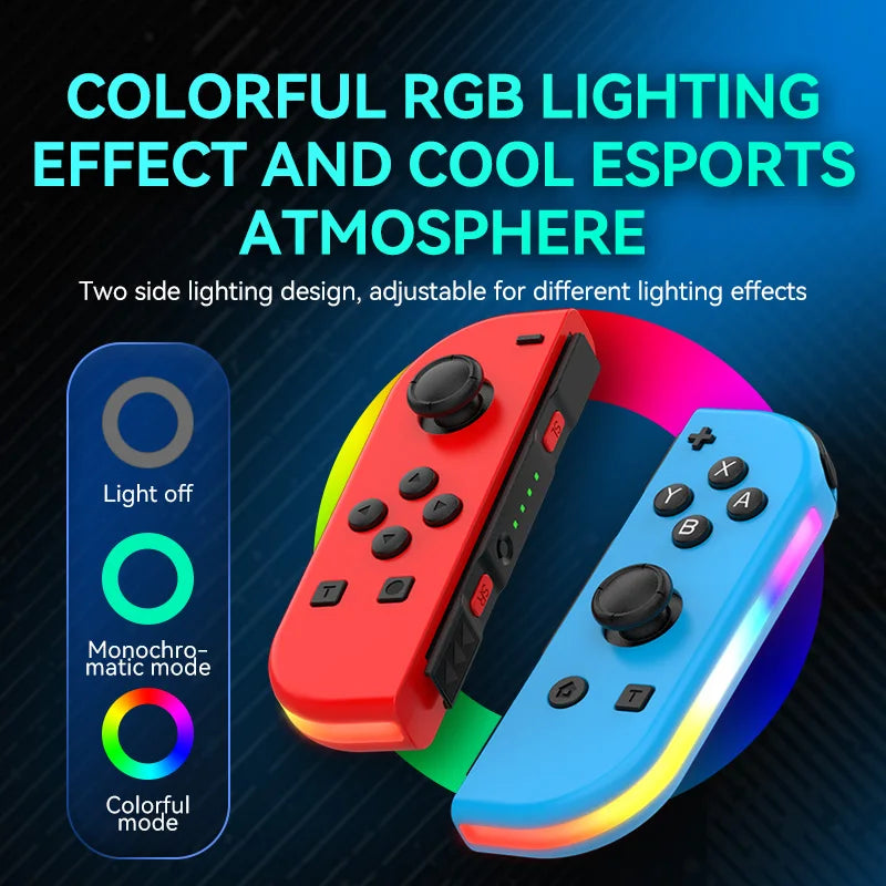 Nintendo Switch RGB LED BT Controller | L/R, Dual Vibration, 5.2 BT | Switch/Lite/OLED