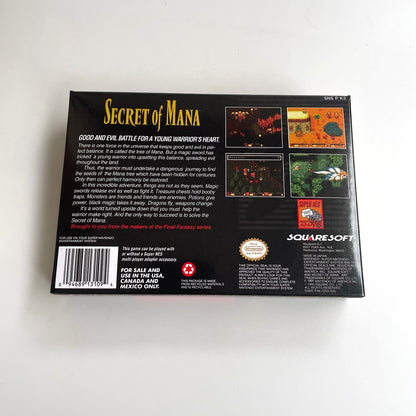Secret of Mana SNES Cartridge with Box | Super Nintendo RPG
