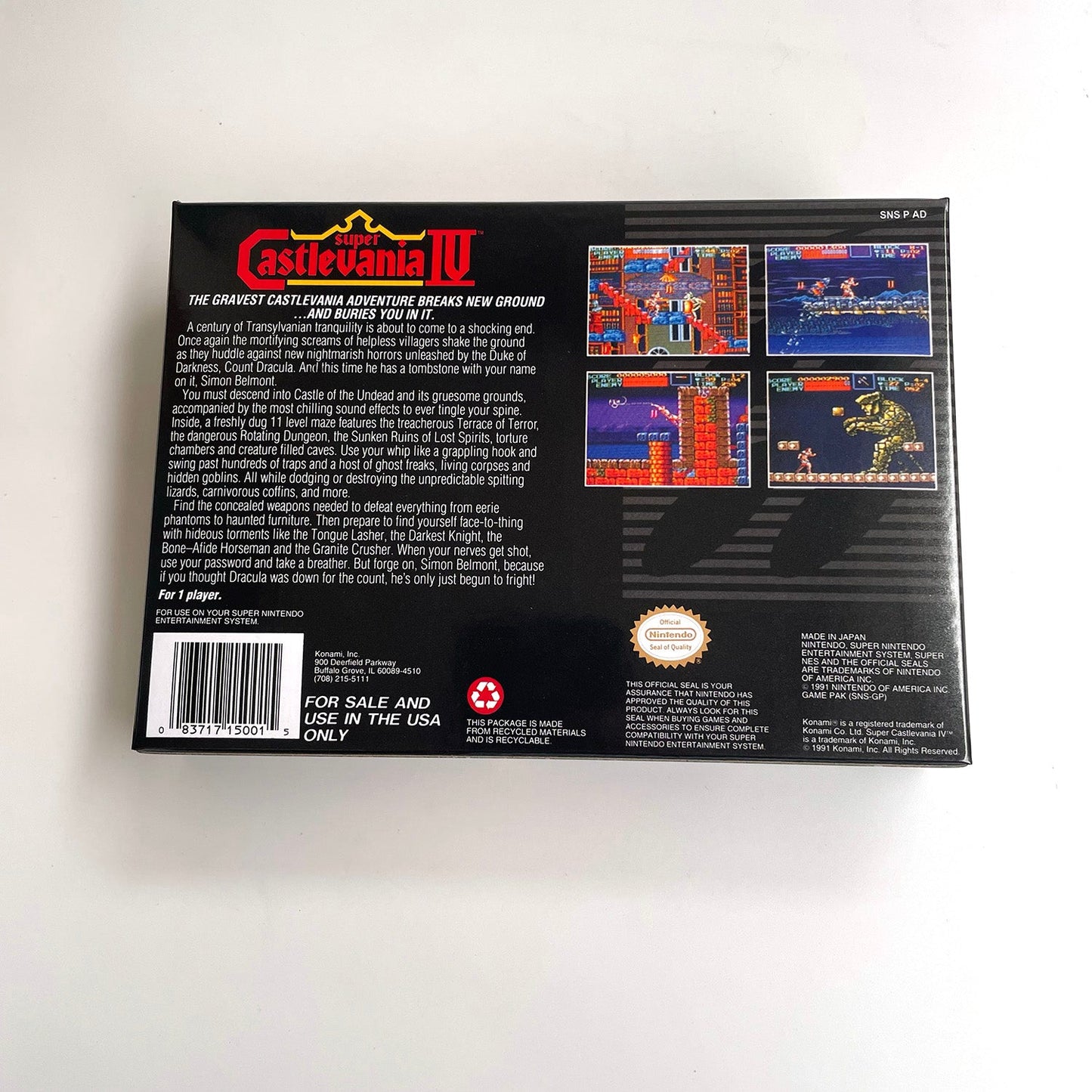 Super Castlevania IV SNES Cartridge with Box | Super Nintendo