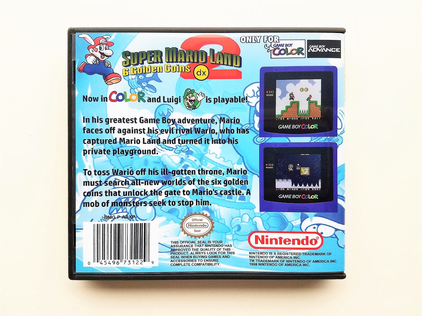 Super Mario Land 2 DX "Colorized" - Gameboy Color GBC