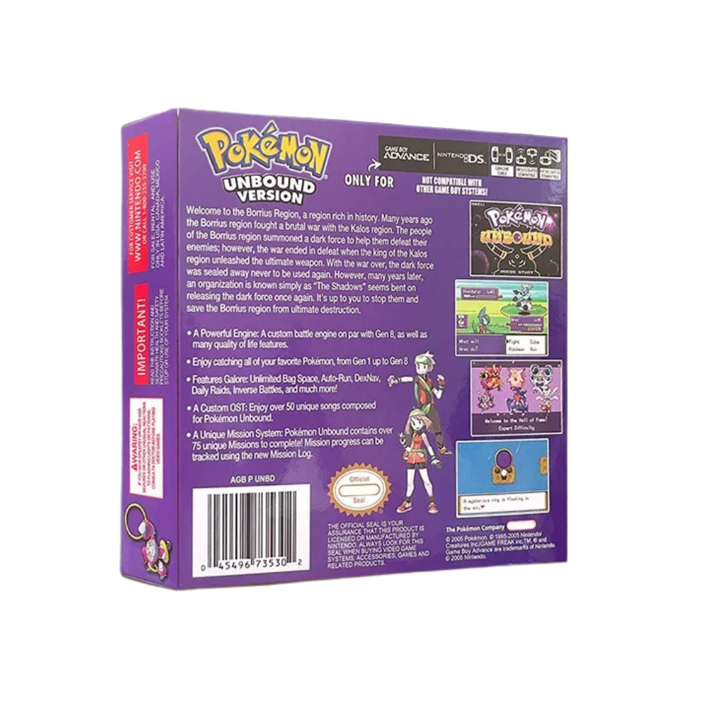 Pokémon Unbound Version – IC/RTC GBA