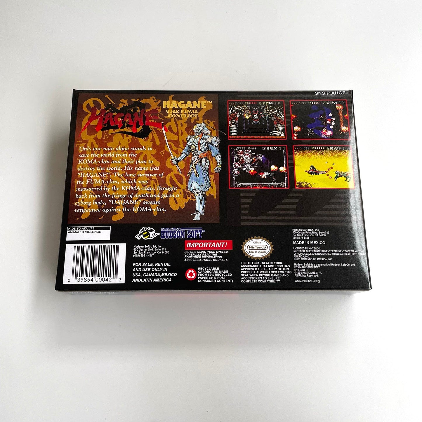 Hagane: The Final Conflict SNES Cartridge with Box | Super Nintendo