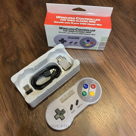 Wireless SNES Controller for SNES Mini, PC, Mac & Android | USB 2.4G Gamepad