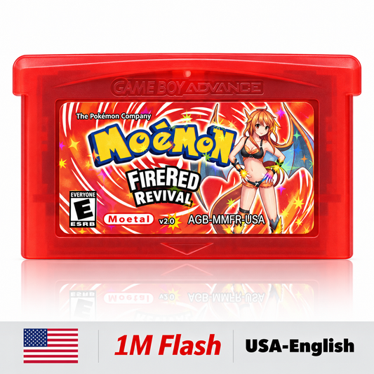 Moemon FireRed Revival V2.0 1M Flash – GBA Cartridge
