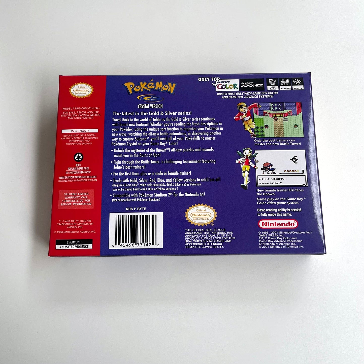 Pokémon Crystal Version N64 with Box