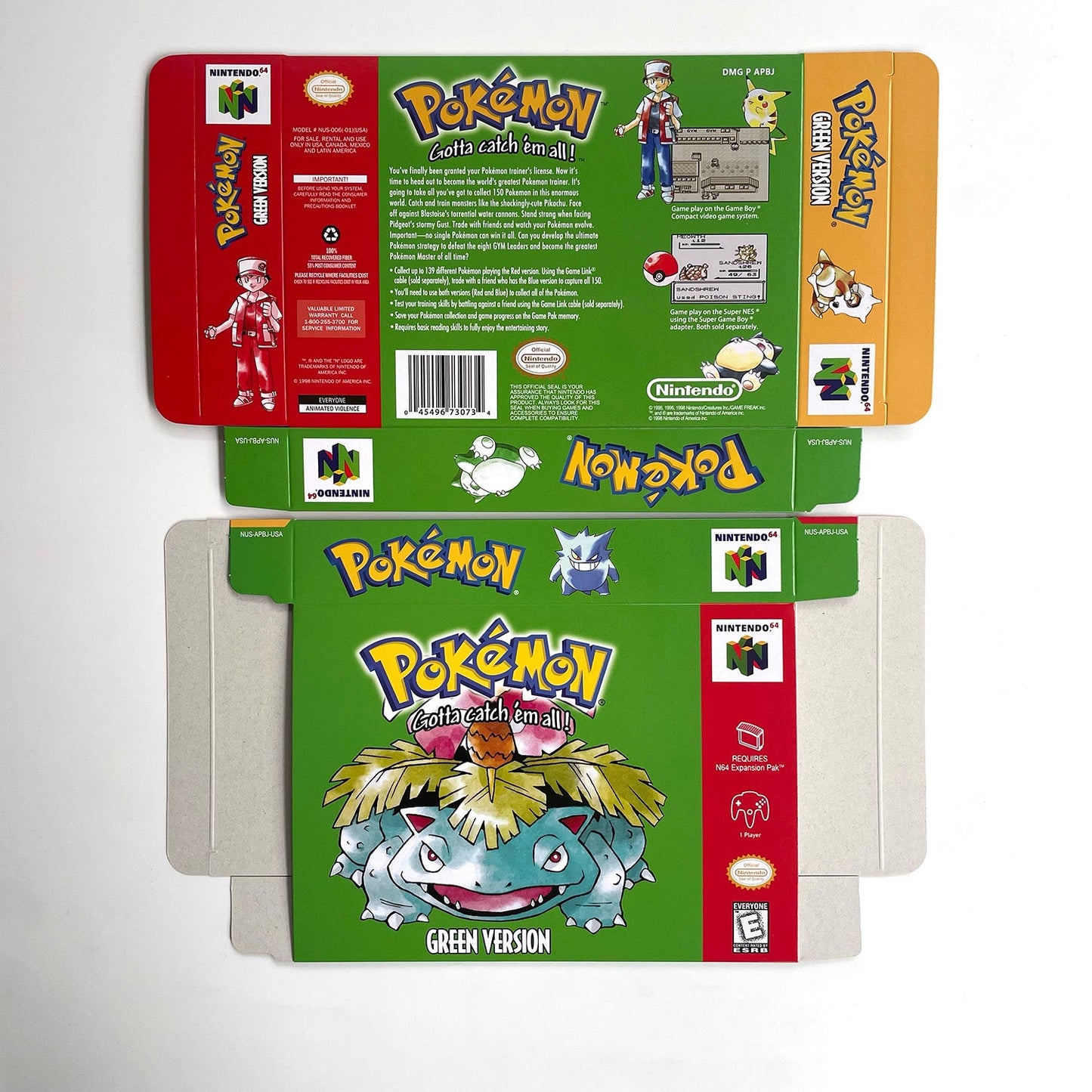 Pokémon Green Version N64 with Box