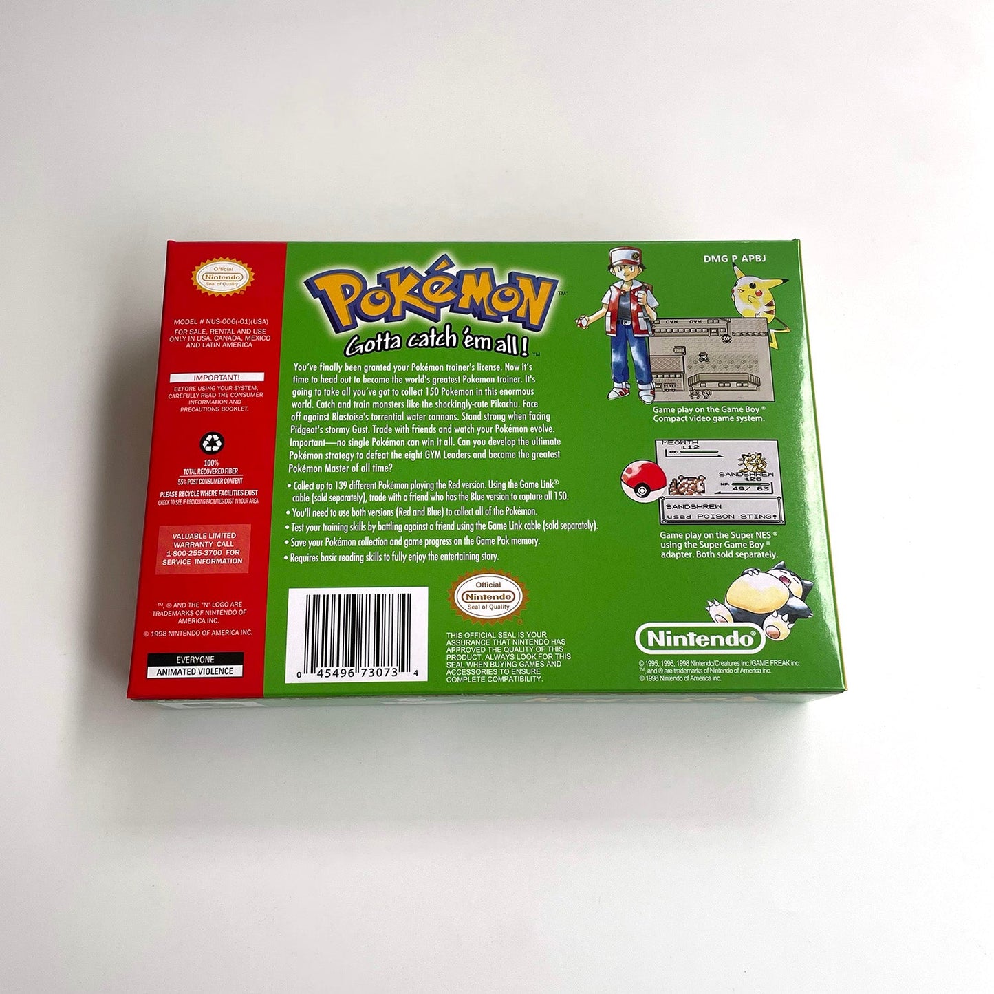 Pokémon Green Version N64 with Box