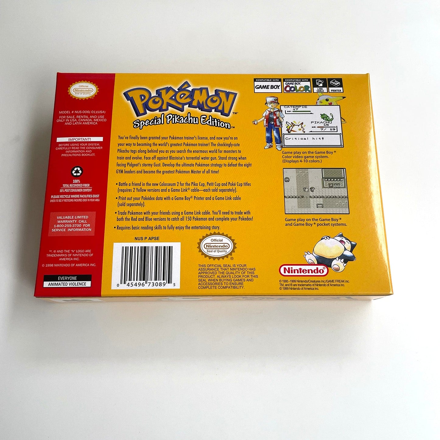 Pokémon Yellow Version N64 – Nintendo 64 Cartridge with Box