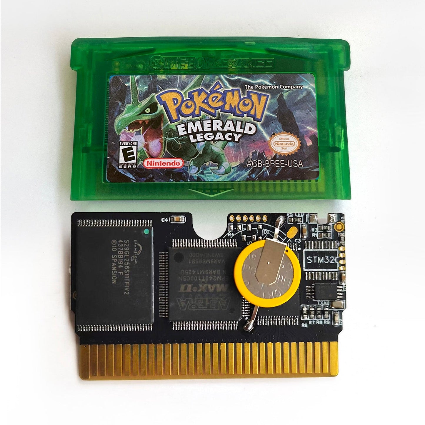 Pokémon Emerald Legacy RTC with Box - Gameboy Advance GBA