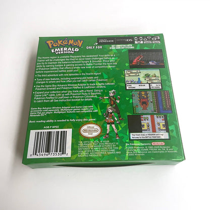 Pokémon Emerald Version RTC Complete Set - Gameboy Advance GBA