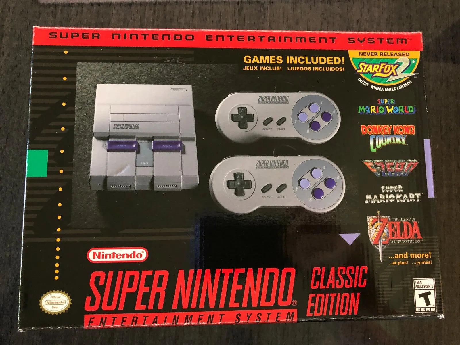 Authentic SNES Super Nintendo Classic Mini Super Entertainment System 21 Games - Brand New