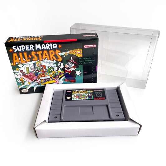 Super Mario All-Stars SNES Cartridge with Box | Super Nintendo 4-in-1 Collection