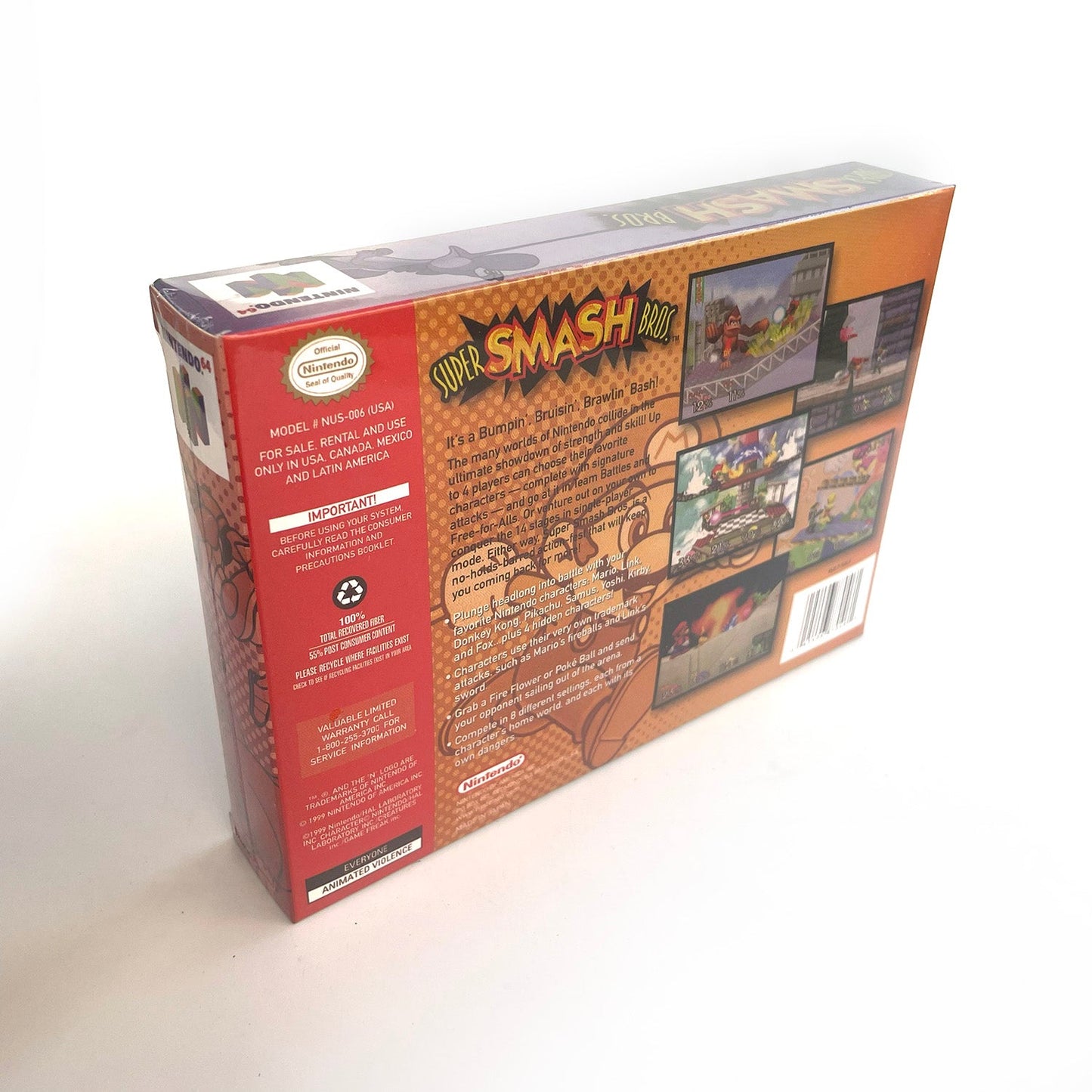 Super Smash Bros N64  – Nintendo 64 Cartridge with Box