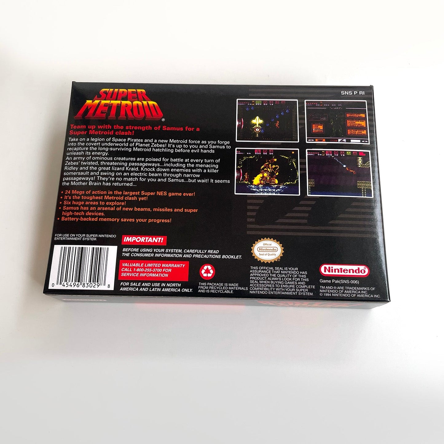 Super Metroid SNES Cartridge with Box | Super Nintendo
