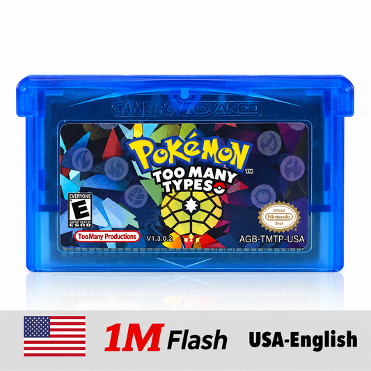Pokémon Too Many Types V1.3.0.2 1M Flash – GBA Cartridge